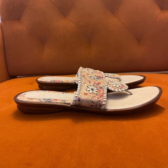 Mila Paoli Floral Print Flip Flops Size 9 - Picture 5 of 9